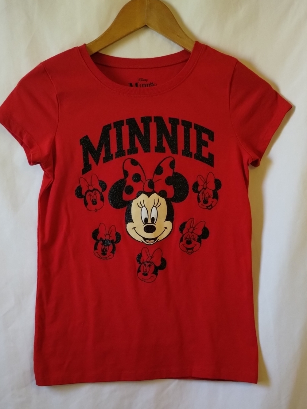 Disney Minnie Graphic Tee in Red with Black and Cream Details